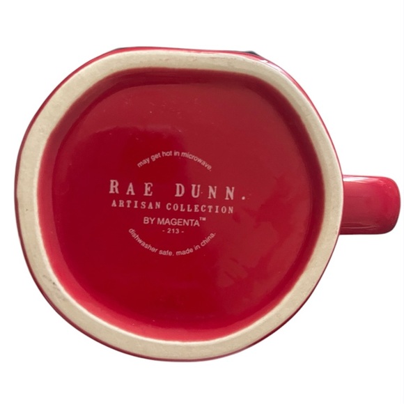 Rae Dunn Ceramic Mug Set - Red, White, and Teal - Picture 9 of 11